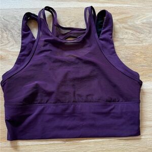 Lululemon high neck mesh detail double strap sports bra size 8
